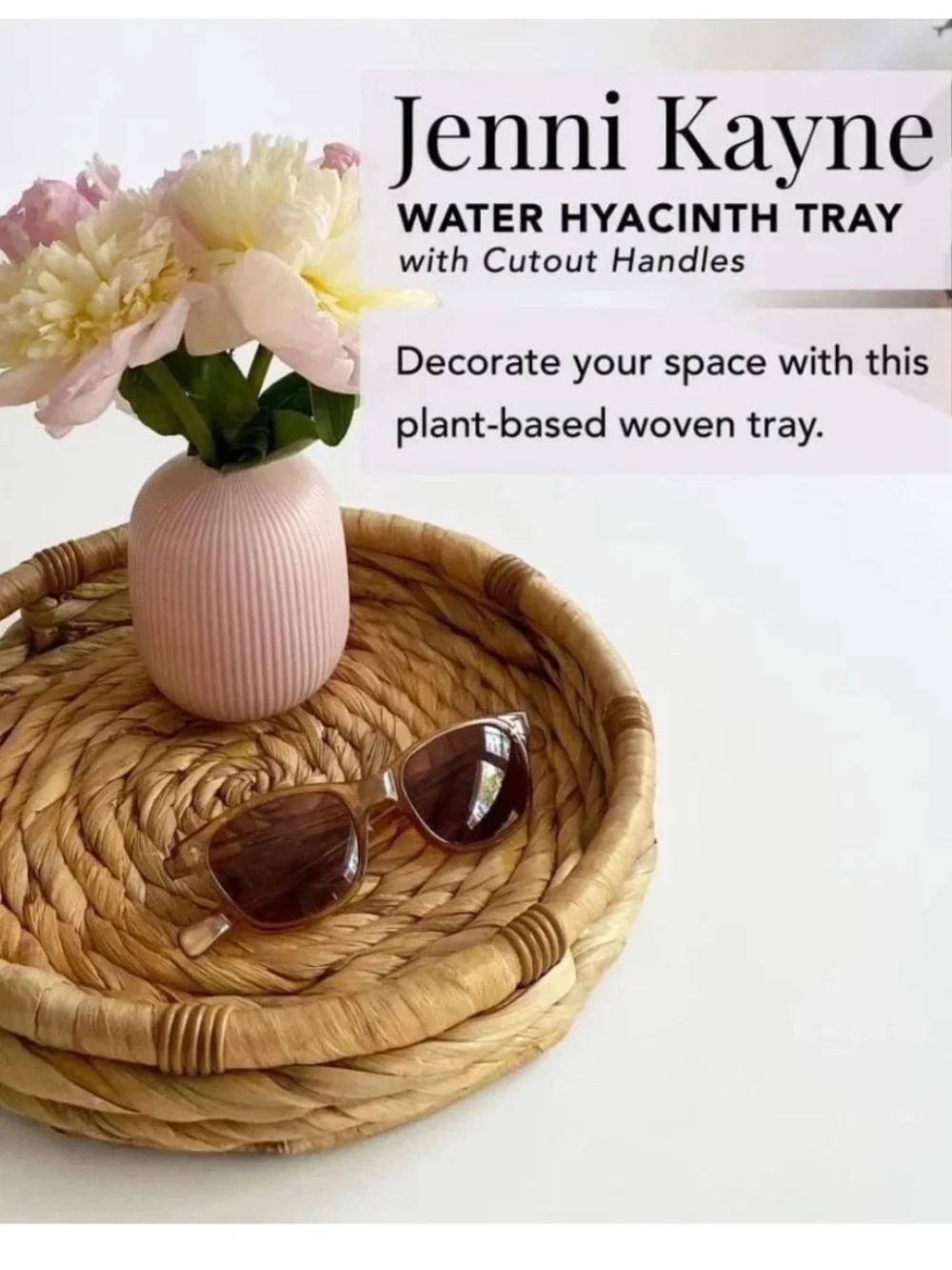 Jenni Kayne Water Hyacinth Woven Tray — NEW!